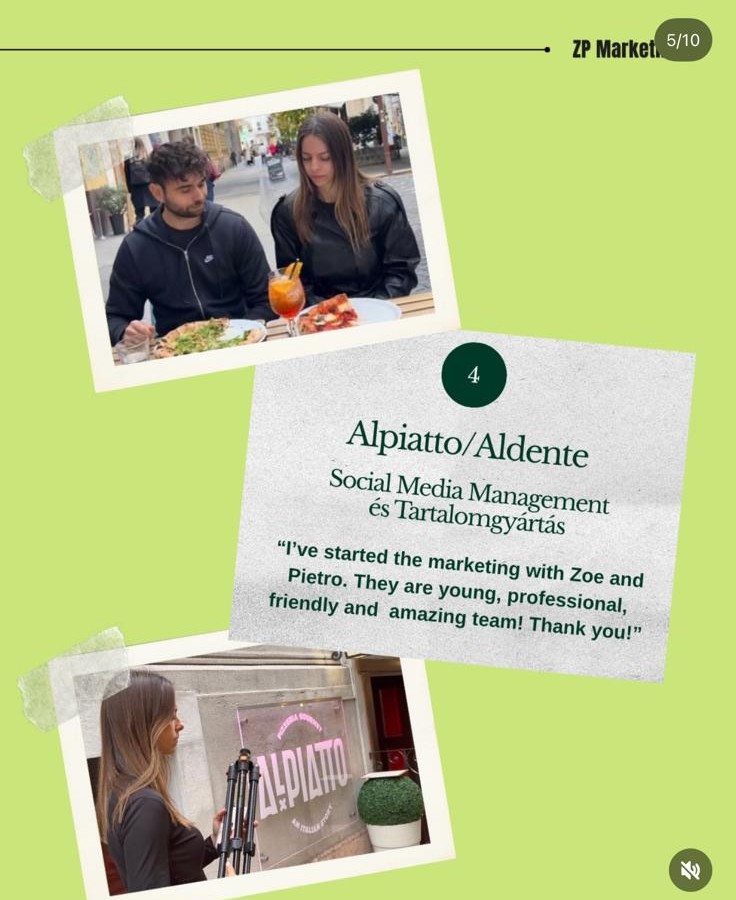 Alpiatto / Aldente — visszajelzés
